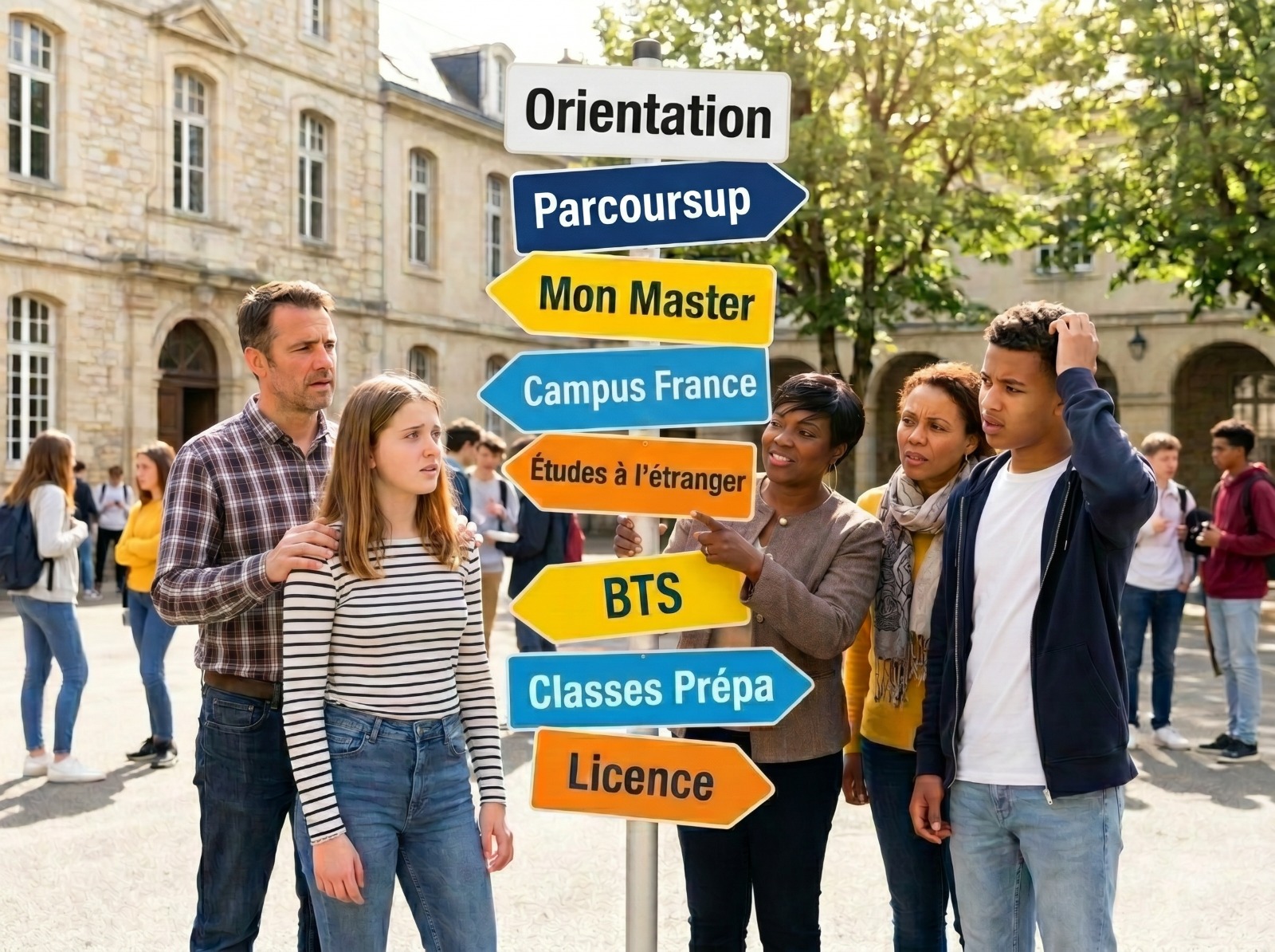 Jeune étudiant confiant et souriant